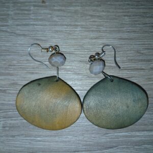 Cute wooden African earrings