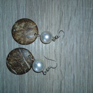 Beautiful wooden African earrings