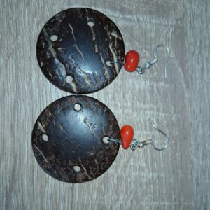 Wooden African earrings