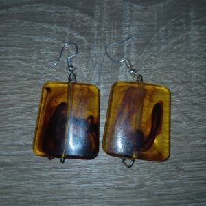 Beautiful Brown Translucent Earrings
